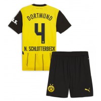 Fotballdrakt Barn Borussia Dortmund Nico Schlotterbeck #4 Hjemmedraktsett 2024-25 Kortermet (+ Korte bukser)